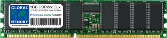 1GB DDR 266/333/400MHz 184-PIN ECC REGISTERED DIMM (RDIMM) MEMORY RAM FOR IBM SERVERS/WORKSTATIONS (CHIPKILL)